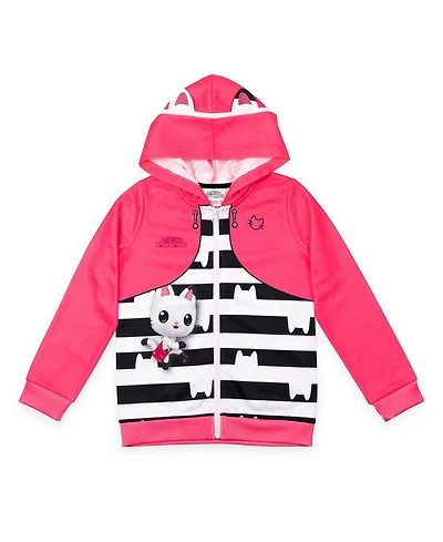 Gabby's Dollhouse Girls Dreamworks Zip Up Hoodie to