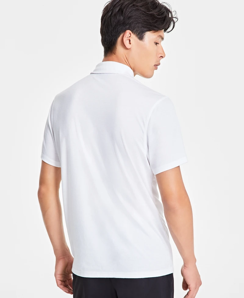 Alfani Men's AlfaTech Stretch Solid Polo Shirt, Created for Macy's