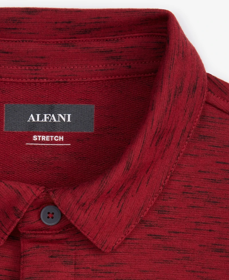 Alfani Alfatech Short Sleeve Marled Polo Shirt, Created for Macy's