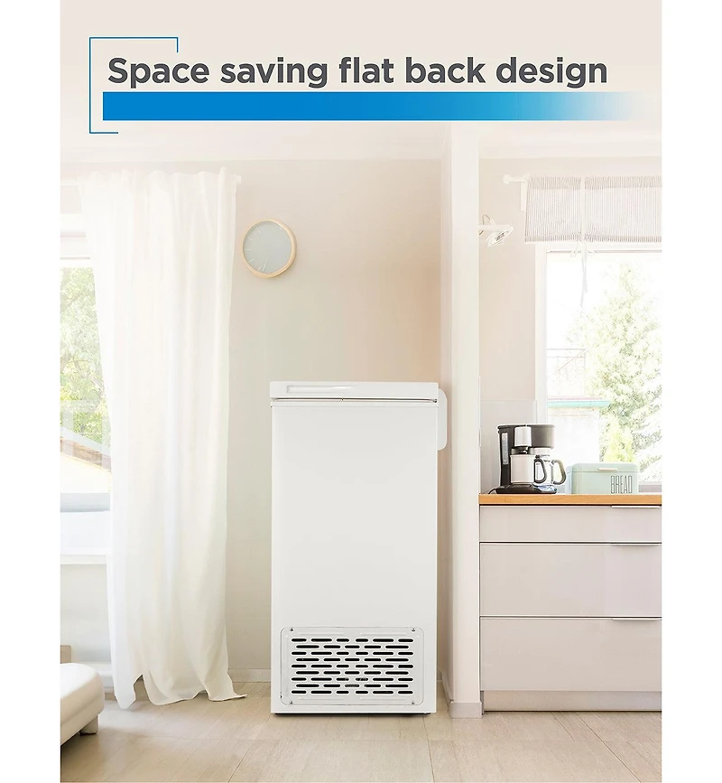 Black+Decker 2.7 Cu. Ft. Compact Chest Freezer, Deep Freezer Holds Up To 94.5 Lbs. of Frozen Food, Removable Storage Basket, Mechanical Temperature Co