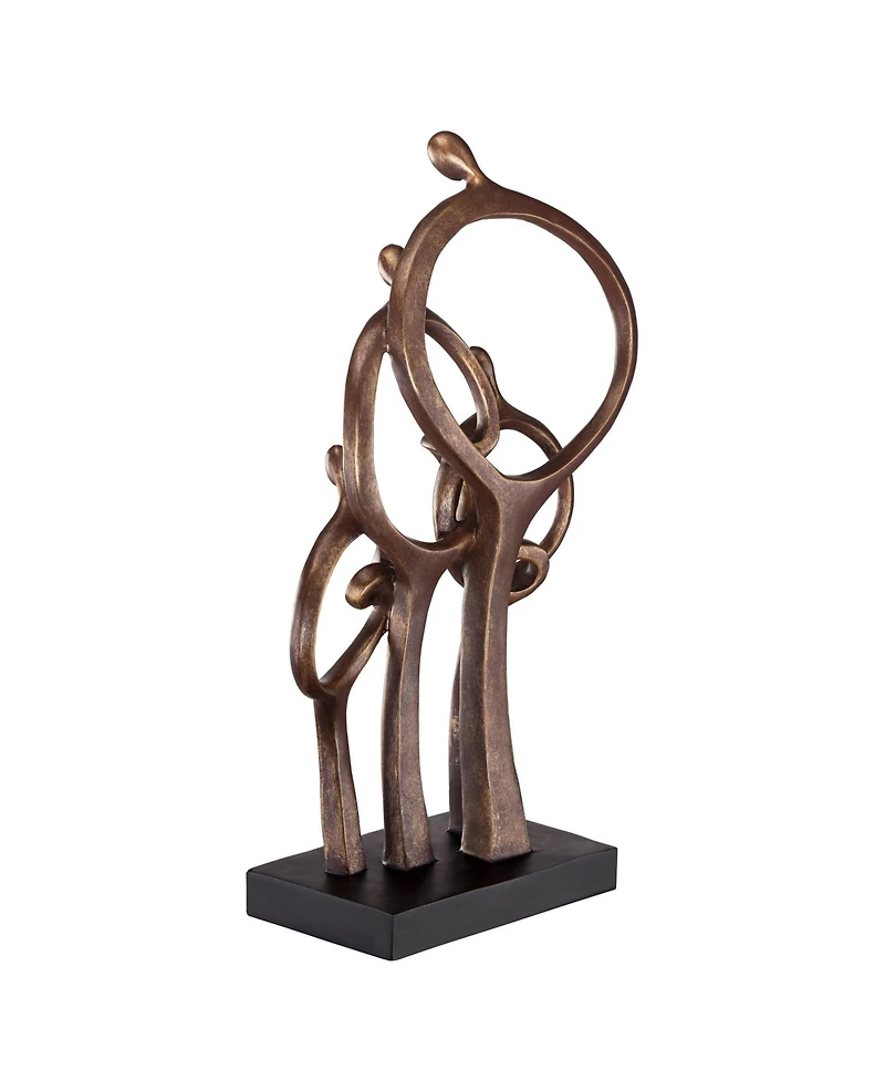 Kensington Hill Abstract Family Modern Rustic Standing Sculpture Tall 19 1/4" High Bronze Brown Cast Resin for Living Room Dining Bathroom Bedroom Off