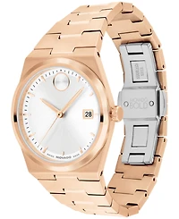 Movado Women's Bold Quest Swiss Quartz Ionic Plated Rose Gold Steel Watch 35mm