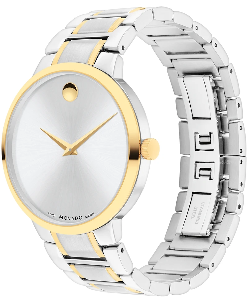 Movado Men's Portfolio Swiss Quartz Stainless Steel Yellow Pvd Watch 40MM