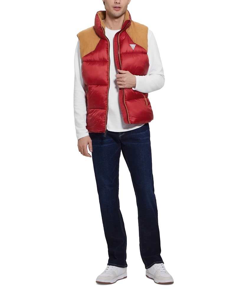Guess Men's Fabric Block Puffer Vest