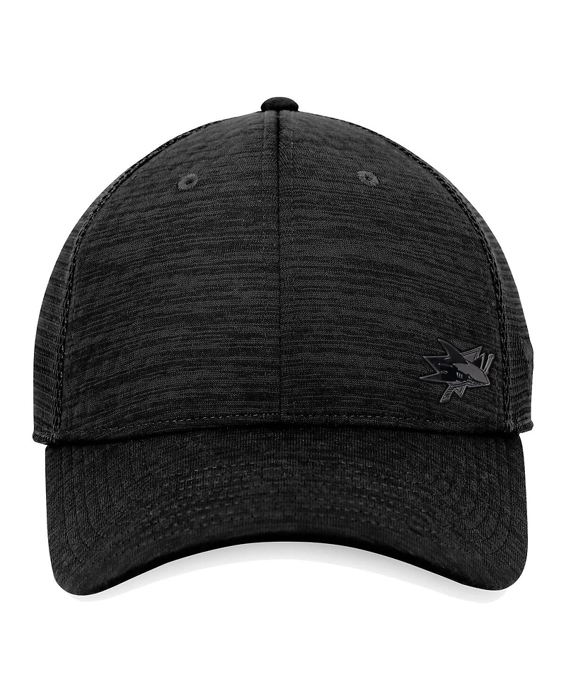 Fanatics Men's Black San Jose Sharks Authentic Pro Road Flex Hat