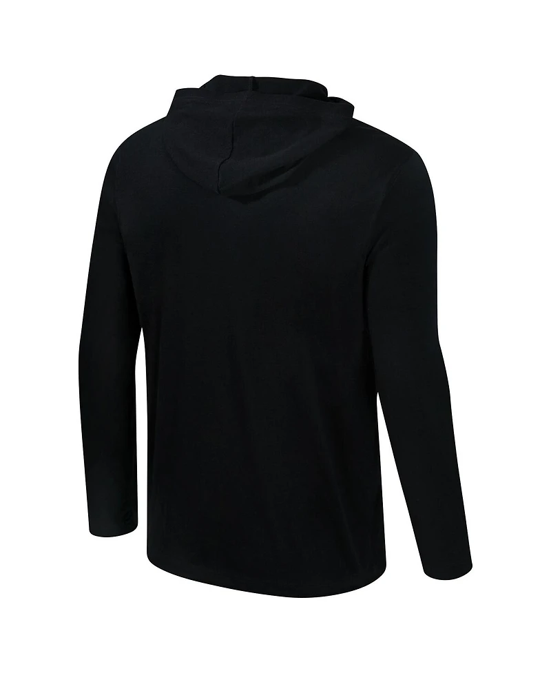 Colosseum Men's Black Oklahoma State Cowboys Color Pop Active Blend 2-Hit Long Sleeve Hooded T-Shirt