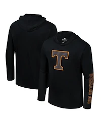 Colosseum Men's Black Oklahoma State Cowboys Color Pop Active Blend 2-Hit Long Sleeve Hooded T-Shirt