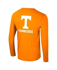 Colosseum Men's Tennessee Orange Volunteers Logo Lockup 3-Hit Active Blend Long Sleeve T-Shirt