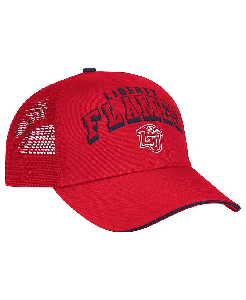 Colosseum Men's Red Liberty Flames Wyatt Primary Team Trucker Adjustable Hat