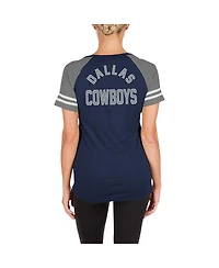 New Era Women's Navy Dallas Cowboys Lace-Up Raglan T-Shirt