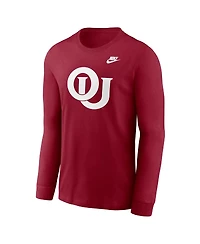 Nike Men's Crimson Oklahoma Sooners Legacy Primary Logo Long Sleeve T-Shirt