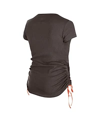New Era Women's Brown Cleveland Browns Ruched Side T-Shirt