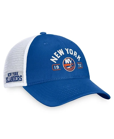 Fanatics Men's Royal/White New York Islanders Free Kick Trucker Adjustable Hat