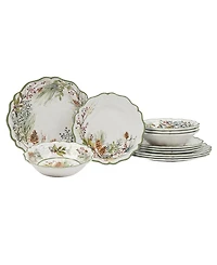 Certified International Winters Forest 12-Pc. Melamine Dinnerware Set, Service for 4