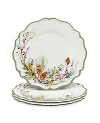 Certified International Winters Forest Salad Plates, Set of 4