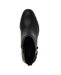 Calvin Klein Women's Jasen Buckle Strap Block Heel Booties