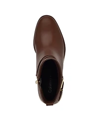 Calvin Klein Women's Jasen Buckle Strap Block Heel Booties