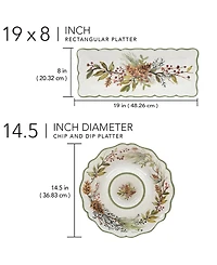 Certified International Winters Forest 2-Pc. Melamine Appetizer Set