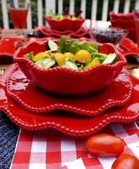 Certified International Perlette Red Dinnerware Collection