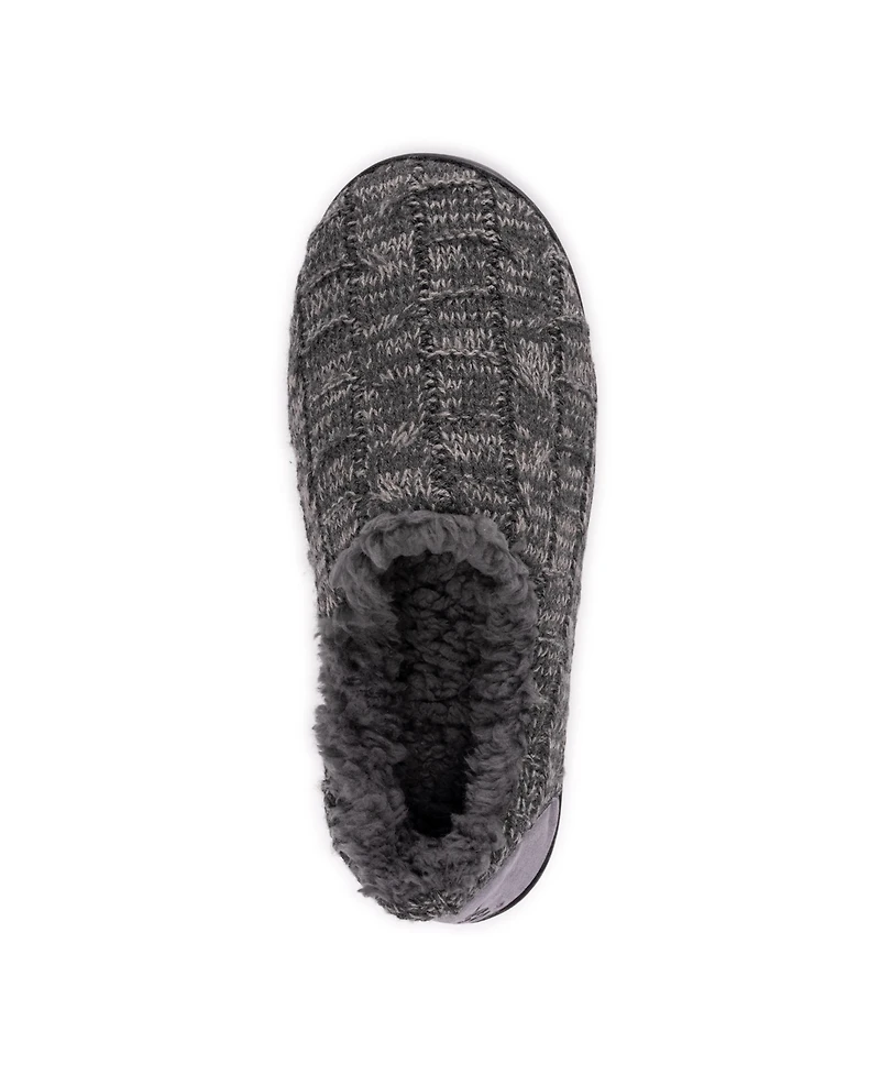 Muk Luks Men's John Slippers, Red/Black, L (12-13)