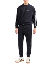A|X Armani Exchange Men's Striped Sleeve & Logo Sweatshirt