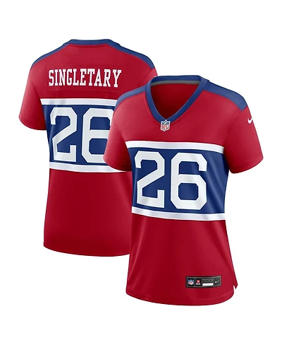 Nike Women's Devin Singletary Century Red New York Giants Alternate Player Game Jersey