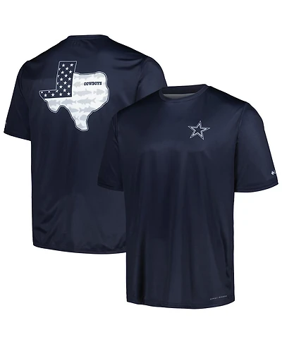 Columbia Men's Navy Dallas Cowboys Terminal Tackle Omni-Shade Texas T-Shirt