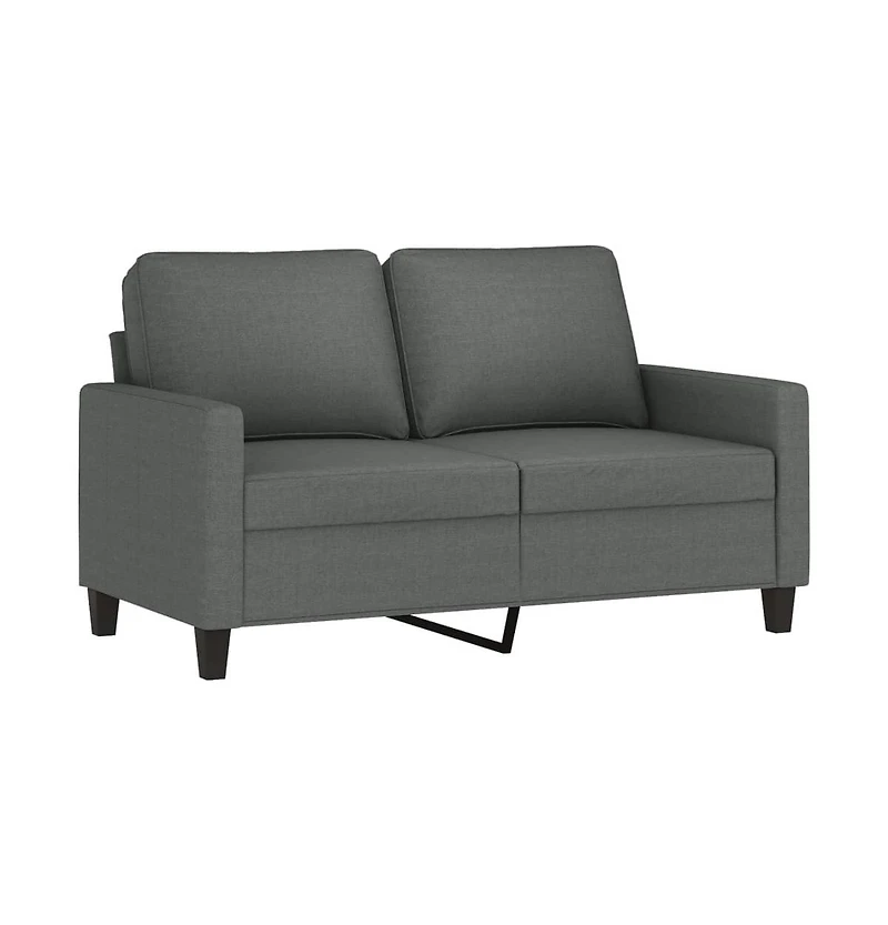 vidaXL 2-Seater Sofa Dark Gray 47.2" Fabric