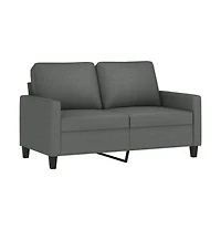 vidaXL 2-Seater Sofa Dark Gray 47.2" Fabric