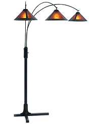 Nova Lighting Mica 3 Light Steel Arc Floor Lamp