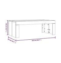 vidaXL Coffee Table Brown Oak 40.2"x19.7"x14.2" Engineered Wood