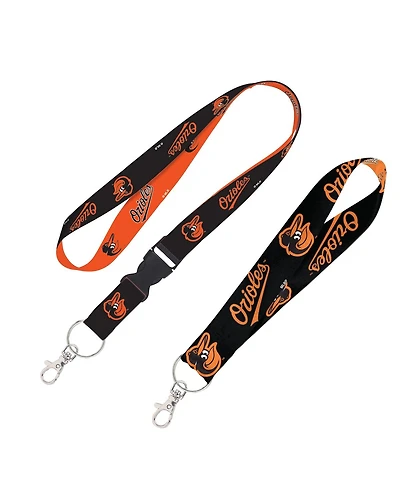 Wincraft Baltimore Orioles 2-Pack Lanyard with Detachable Buckle Key Strap Set