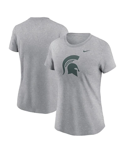 Nike Women's Heather Gray Michigan State Spartans Primetime Evergreen Logo T-Shirt