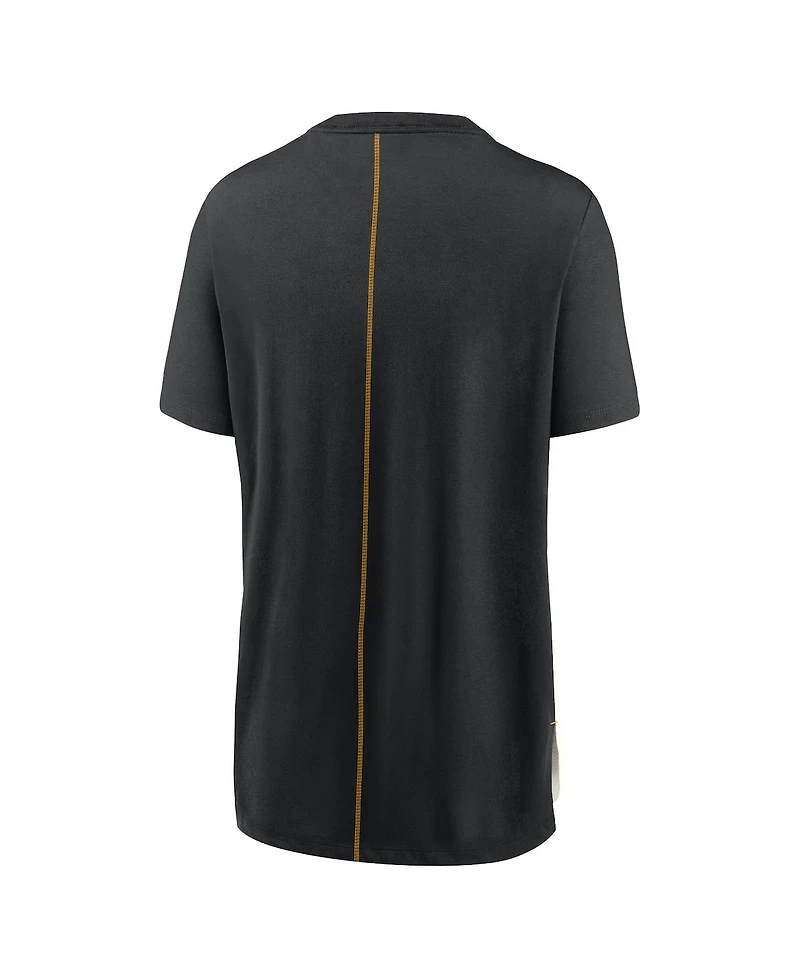 Nike Women's Cream/Black Pittsburgh Steelers Wordmark Tri-Blend T-Shirt