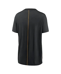 Nike Women's Cream/Black Pittsburgh Steelers Wordmark Tri-Blend T-Shirt