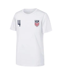 Outerstuff Big Boys and Girls Tyler Adams White Usmnt Name Number T-Shirt