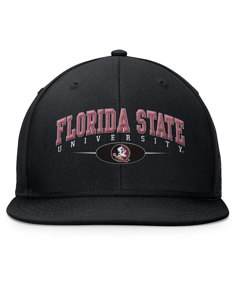 Top of the World Men's Black Florida State Seminoles Bullpen Snapback Hat