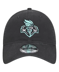 New Era Men's and Women's Black New York Liberty Core Logo 9TWENTY Adjustable Hat
