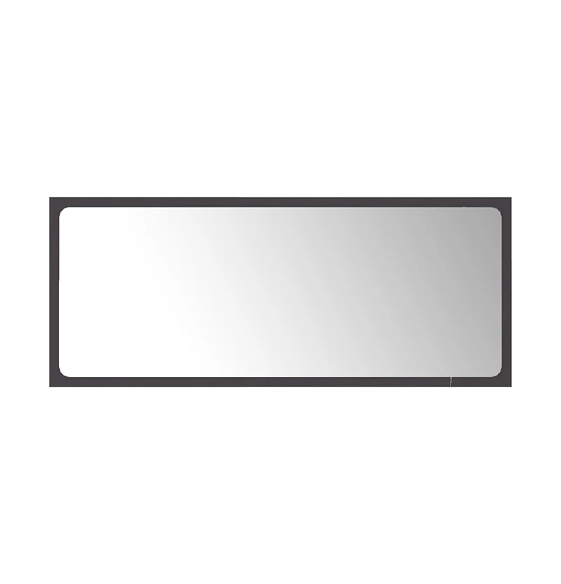 Bathroom Mirror Gray 35.4"x0.6"x14.6" Engineered Wood