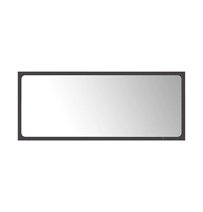 Bathroom Mirror Gray 35.4"x0.6"x14.6" Engineered Wood