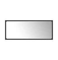 Bathroom Mirror Gray 35.4"x0.6"x14.6" Engineered Wood