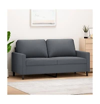 vidaXL 2-Seater Sofa Dark Gray 55.1" Velvet