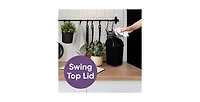 Superio Small 2.5 Gallon Plastic Trash Can with Swing Top Lid