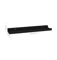 vidaXL Wall Shelves 4 pcs Black 15.7"x3.5"x1.2"