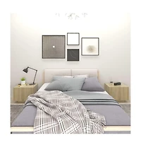 vidaXL Bedside Cabinet Sonoma Oak 39.4"x13.8"x15.7" Engineered Wood