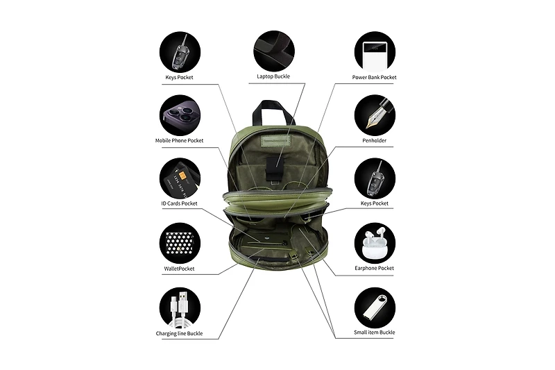 Men's Sling Bag Top Zipper Bowen Victoria Hyde