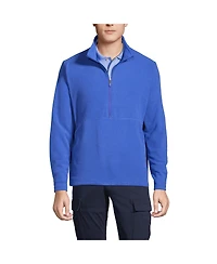 Lands' End Men's Thermacheck 100 Fleece Quarter Zip Pullover Top