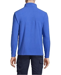 Lands' End Men's Thermacheck 100 Fleece Quarter Zip Pullover Top