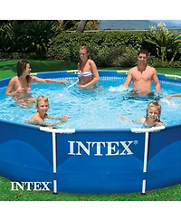 Intex 28211EH 12' x 30" Metal Frame Round Above Ground Swimming Pool with Pump