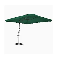 Garden Parasol with Steel Pole 98.4"x98.4" Green